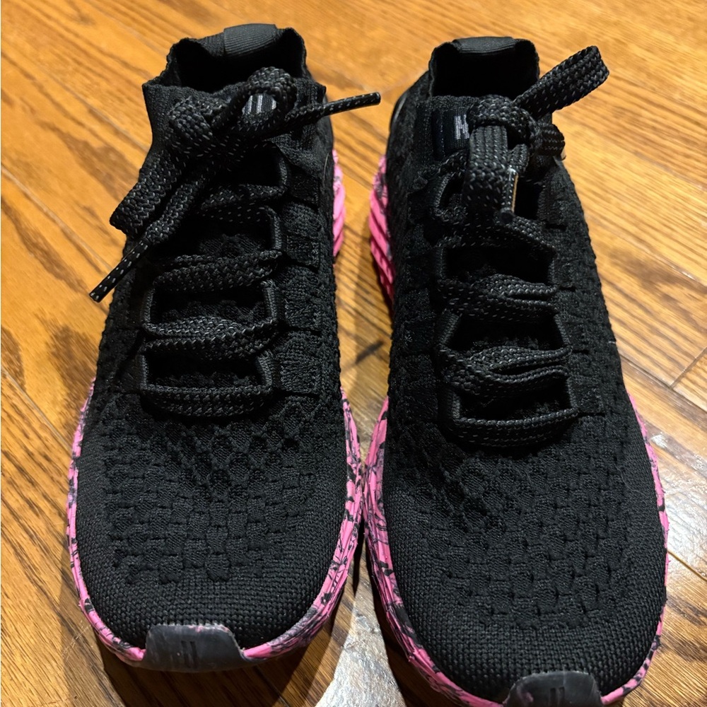NOBULL Black and Pink Athletic Shoes Knit Model